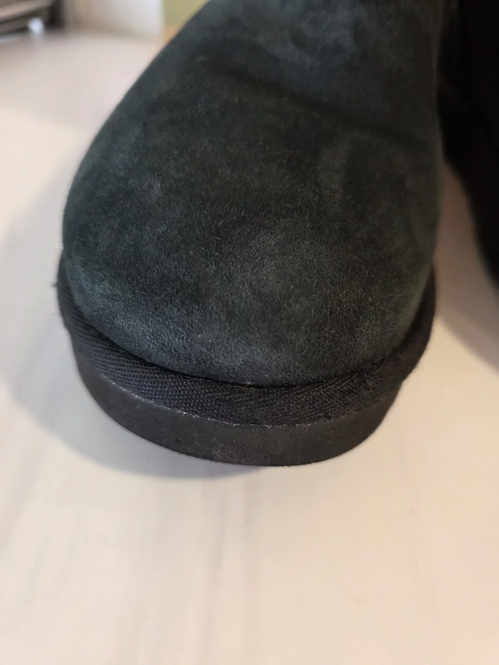 UGG Classic Short Black Suede Shearling Boots